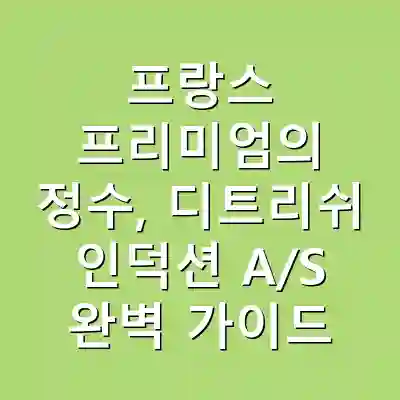 프랑스 프리미엄의 정수, 디트리쉬 인덕션 A/S 완벽 가이드