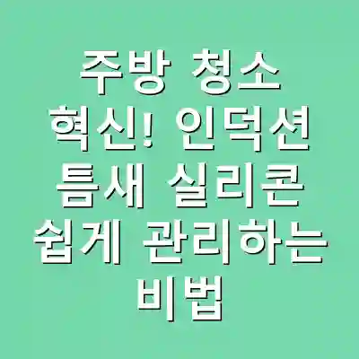 주방 청소 혁신! 인덕션 틈새 실리콘 쉽게 관리하는 비법
