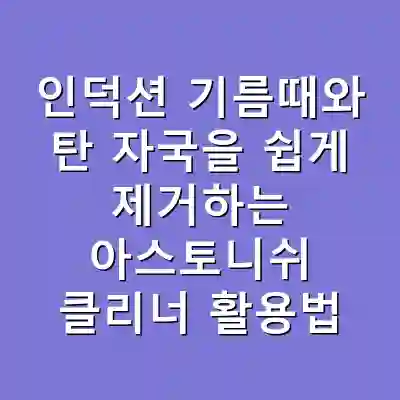 인덕션 기름때와 탄 자국을 쉽게 제거하는 아스토니쉬 클리너 활용법