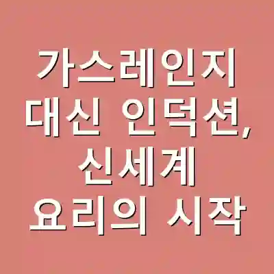 가스레인지 대신 인덕션, 신세계 요리의 시작