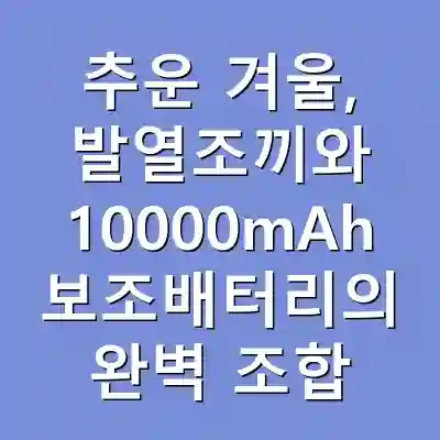 추운 겨울, 발열조끼와 10000mAh 보조배터리의 완벽 조합
