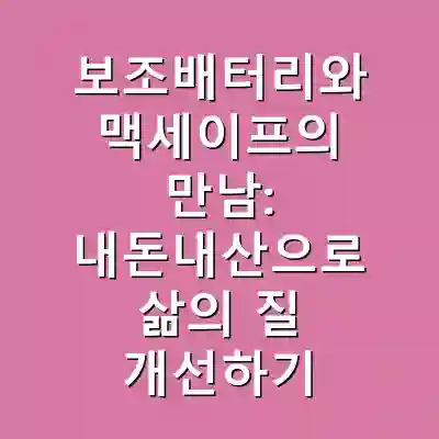 보조배터리와 맥세이프의 만남: 내돈내산으로 삶의 질 개선하기